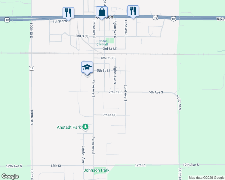 map of restaurants, bars, coffee shops, grocery stores, and more near 611 Eglon Avenue South in Glyndon