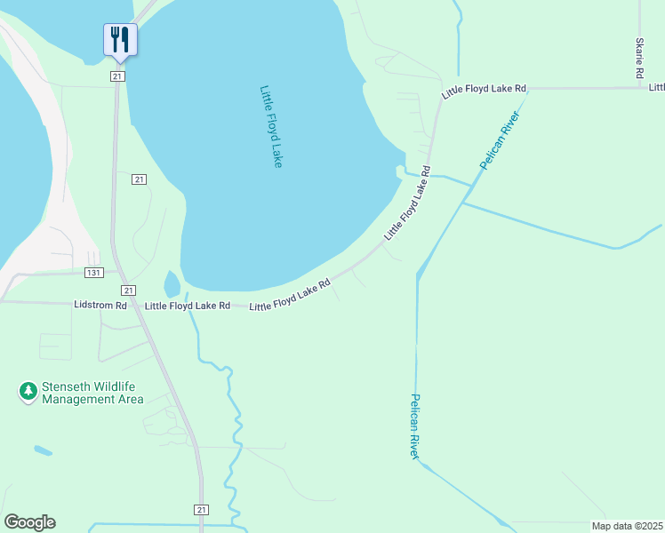 map of restaurants, bars, coffee shops, grocery stores, and more near 27174 Little Floyd Lake Road in Detroit Lakes