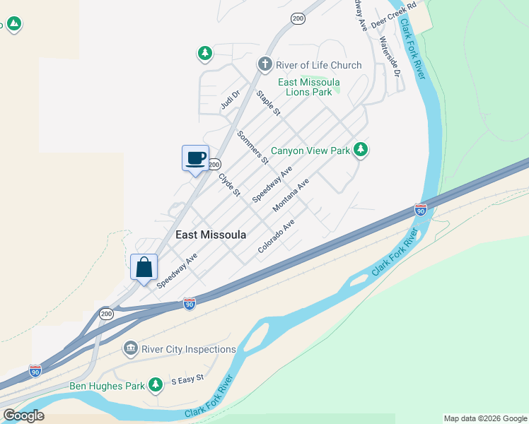 map of restaurants, bars, coffee shops, grocery stores, and more near 514 Montana Avenue in Missoula