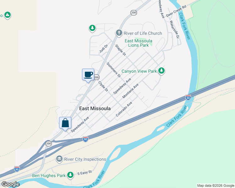map of restaurants, bars, coffee shops, grocery stores, and more near 514 Montana Avenue in Missoula