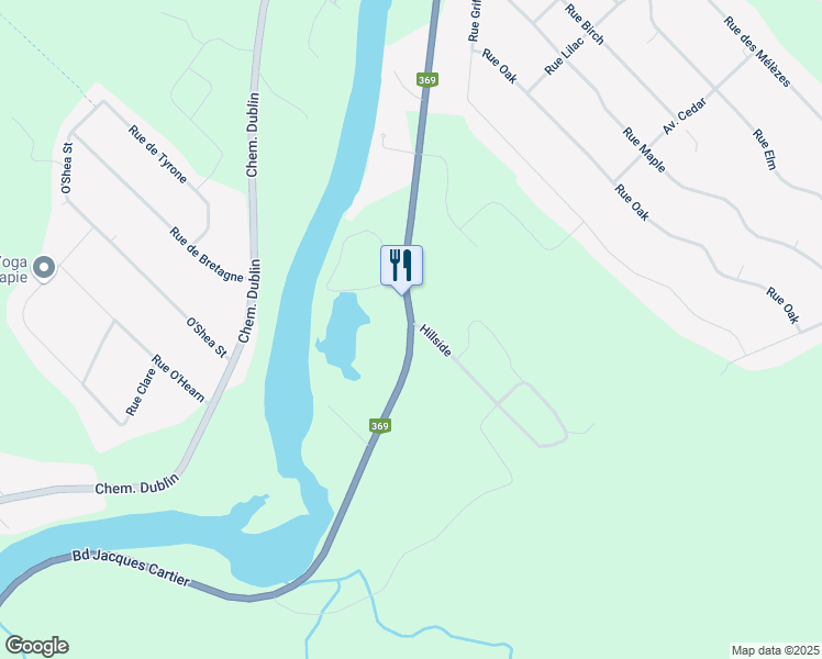map of restaurants, bars, coffee shops, grocery stores, and more near 295 Boulevard Jacques Cartier in Shannon, Quebec