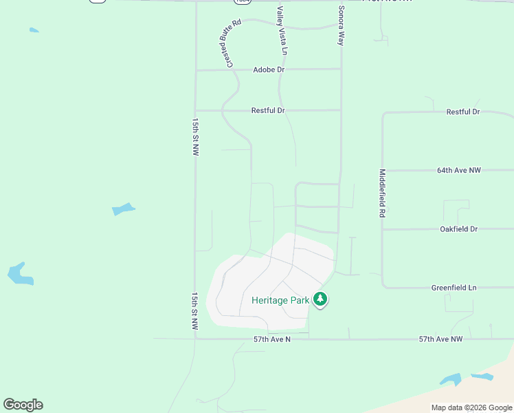 map of restaurants, bars, coffee shops, grocery stores, and more near 6000 Valley Vista Lane in Bismarck