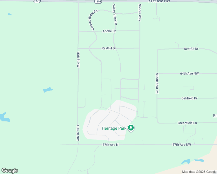 map of restaurants, bars, coffee shops, grocery stores, and more near 6375 Crested Butte Road in Bismarck