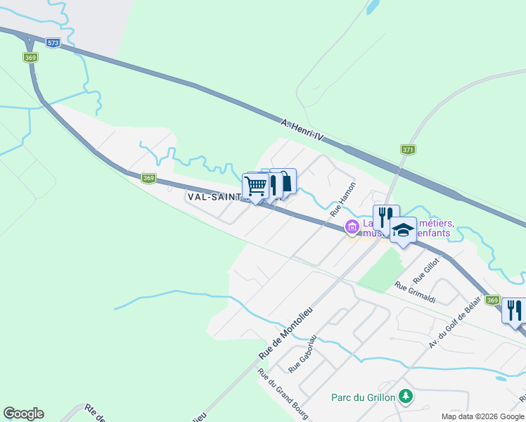 map of restaurants, bars, coffee shops, grocery stores, and more near 1310 Rue de la Monère in Québec
