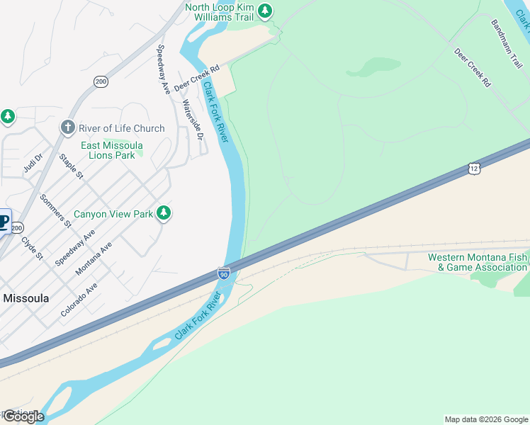 map of restaurants, bars, coffee shops, grocery stores, and more near 885 Speedway Avenue in Missoula
