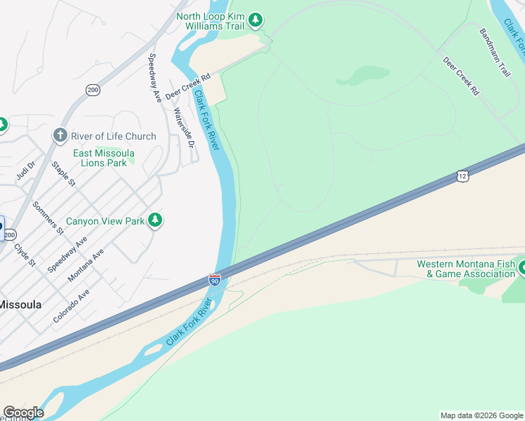 map of restaurants, bars, coffee shops, grocery stores, and more near 885 Speedway Avenue in Missoula