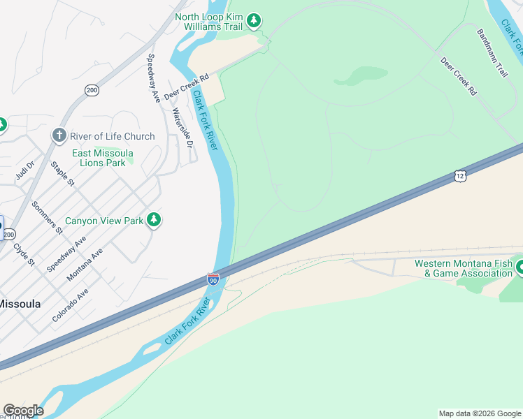 map of restaurants, bars, coffee shops, grocery stores, and more near 885 Speedway Avenue in Missoula