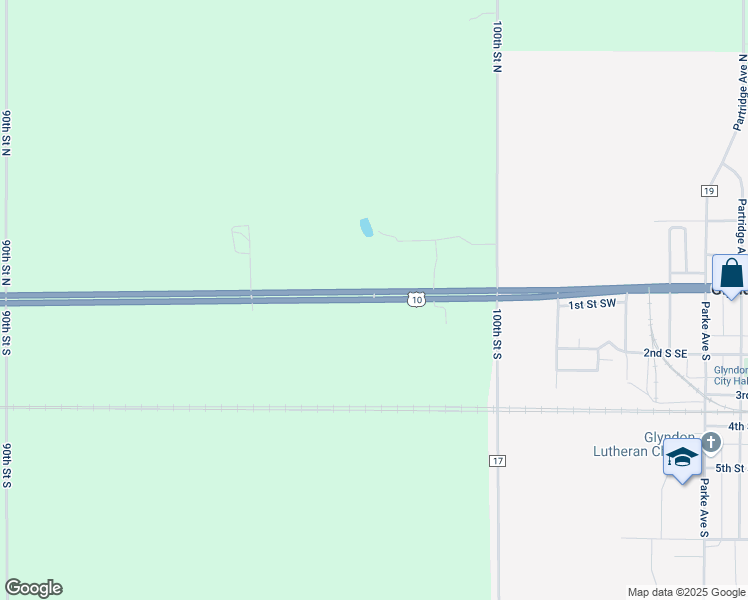 map of restaurants, bars, coffee shops, grocery stores, and more near 9869 Viking Trail in Glyndon