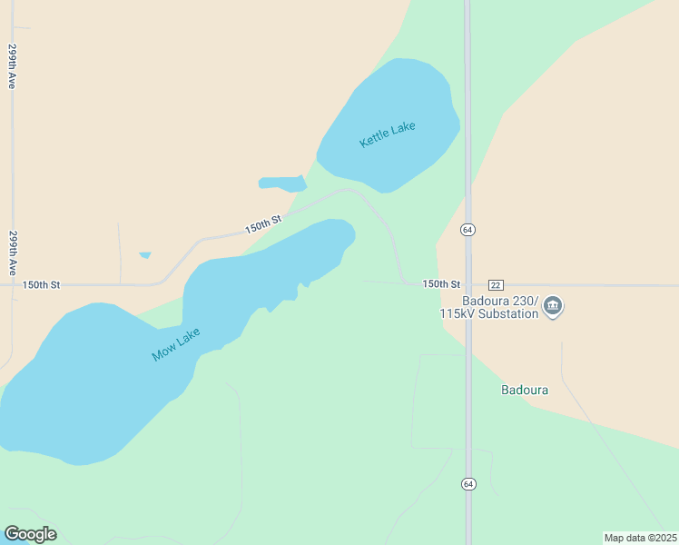 map of restaurants, bars, coffee shops, grocery stores, and more near 30602 Chipmunk Drive in Akeley