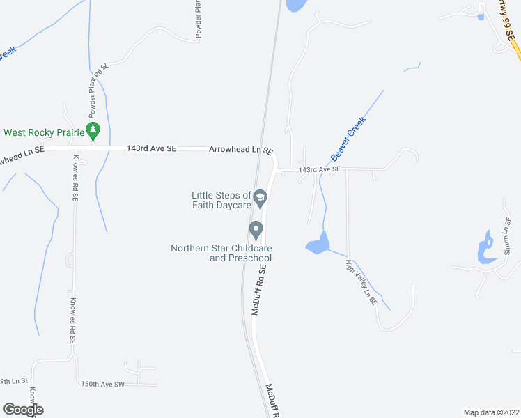 map of restaurants, bars, coffee shops, grocery stores, and more near 14447 McDuff Road Southeast in Tenino