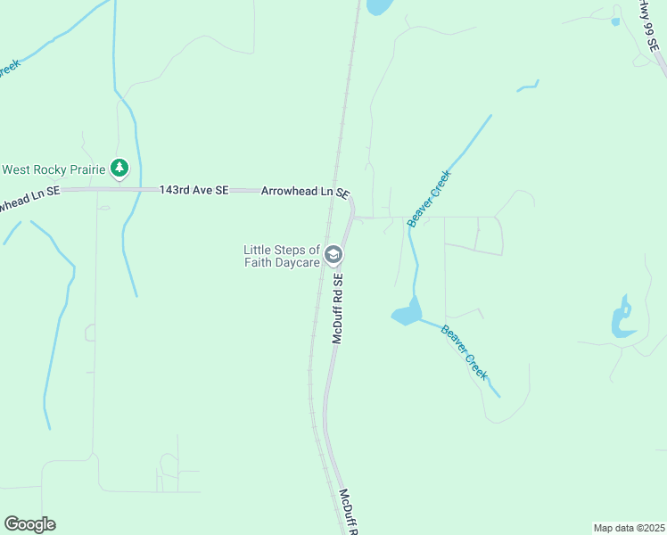 map of restaurants, bars, coffee shops, grocery stores, and more near 14447 McDuff Road Southeast in Tenino
