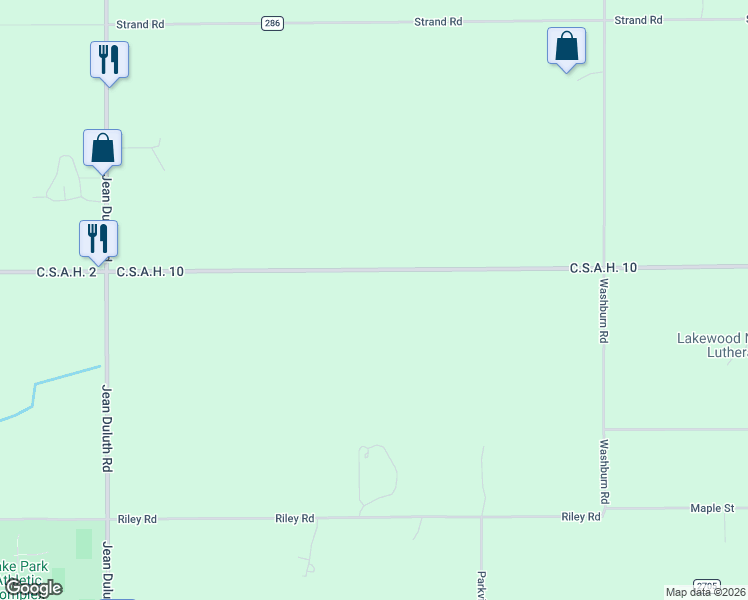 map of restaurants, bars, coffee shops, grocery stores, and more near 3392 West Tischer Road in Duluth