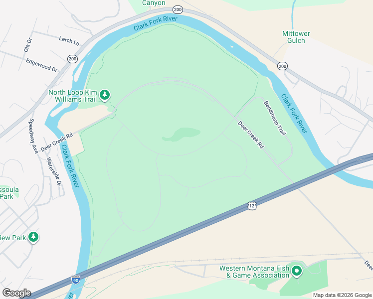 map of restaurants, bars, coffee shops, grocery stores, and more near 5467 Canyon River Road in Missoula