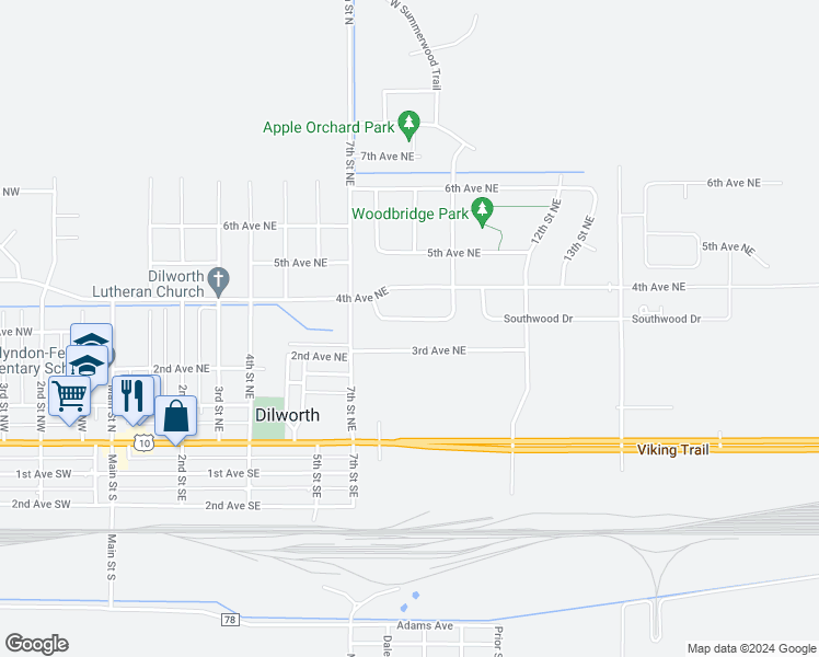 map of restaurants, bars, coffee shops, grocery stores, and more near 829 Woodbridge Cir in Dilworth