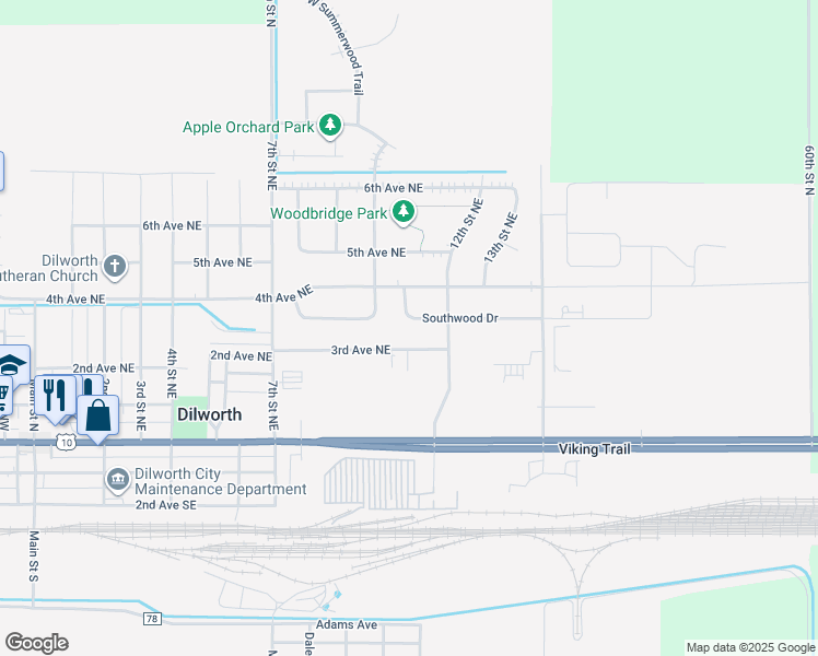 map of restaurants, bars, coffee shops, grocery stores, and more near 1019 Southwood Dr in Dilworth