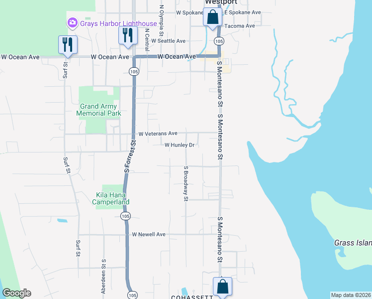 map of restaurants, bars, coffee shops, grocery stores, and more near 711 South Broadway Street in Westport