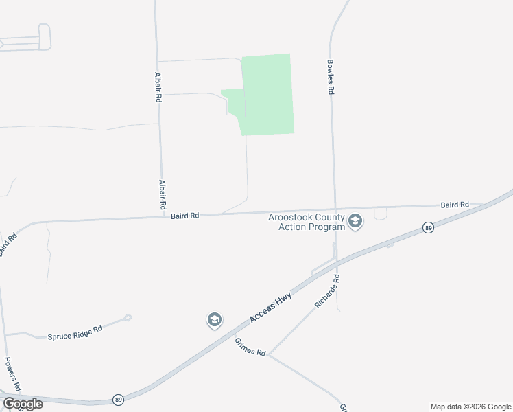 map of restaurants, bars, coffee shops, grocery stores, and more near 164 Baird Road in Caribou