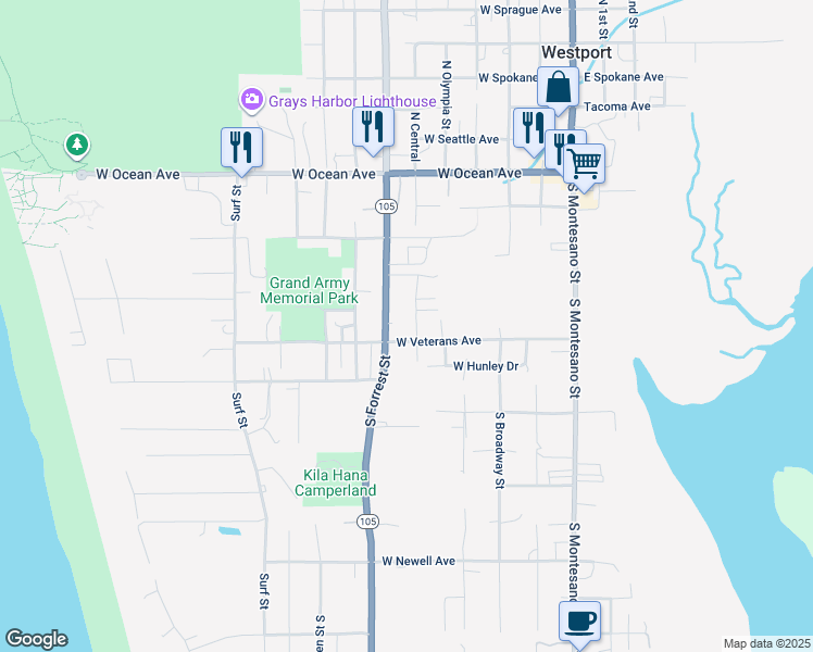 map of restaurants, bars, coffee shops, grocery stores, and more near 546 South Forrest Street in Westport