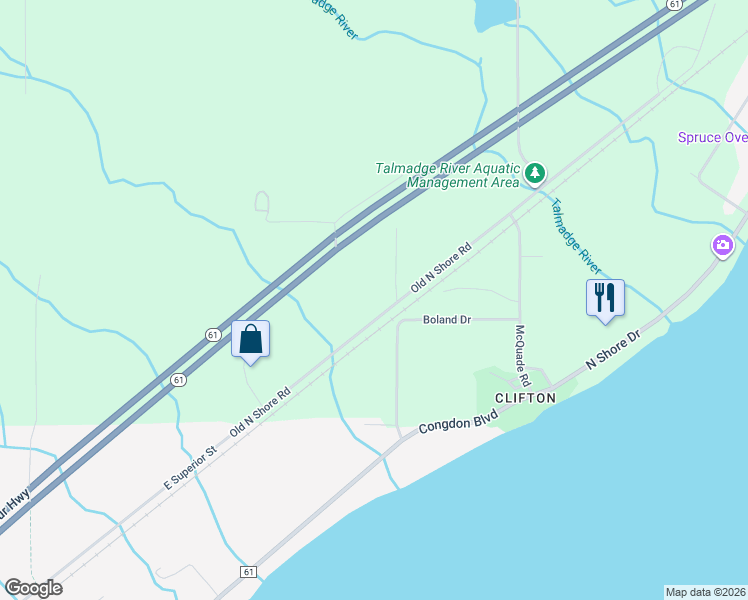 map of restaurants, bars, coffee shops, grocery stores, and more near 479 Mcdonnell Road in Duluth