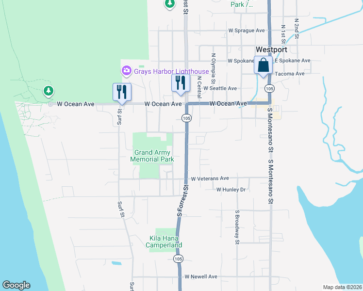 map of restaurants, bars, coffee shops, grocery stores, and more near 689 North Forrest Street in Westport