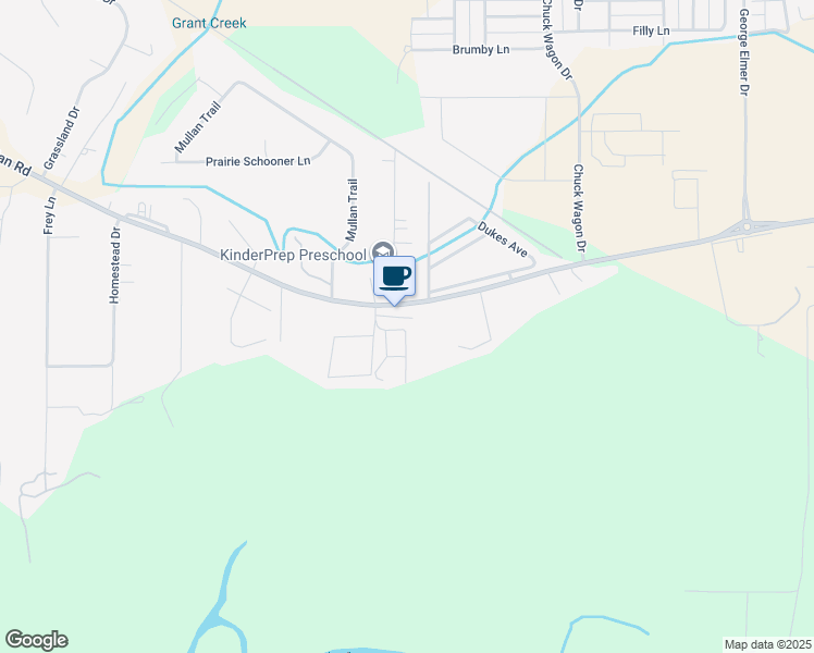 map of restaurants, bars, coffee shops, grocery stores, and more near 6125 Mullan Road in Missoula
