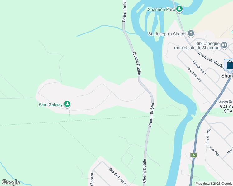 map of restaurants, bars, coffee shops, grocery stores, and more near 142 Rue du Parc in Shannon