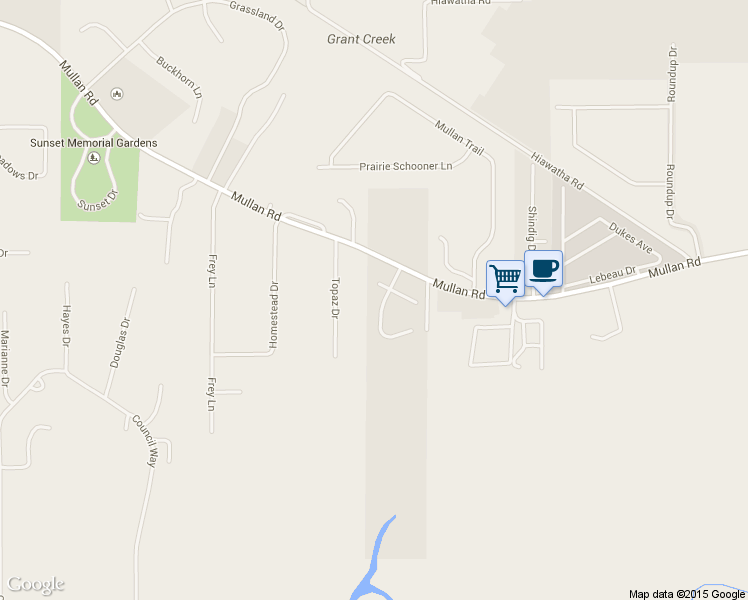 map of restaurants, bars, coffee shops, grocery stores, and more near 1649 Angelina Way in Missoula