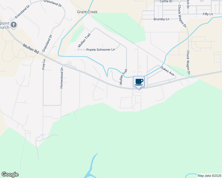 map of restaurants, bars, coffee shops, grocery stores, and more near 6443 Fas 263 in Missoula