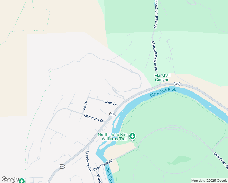 map of restaurants, bars, coffee shops, grocery stores, and more near 5185 Old Marshall Grade Road in Missoula