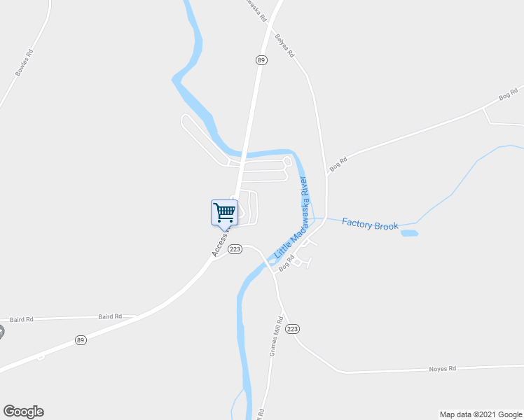 map of restaurants, bars, coffee shops, grocery stores, and more near 563 Access Highway in Caribou
