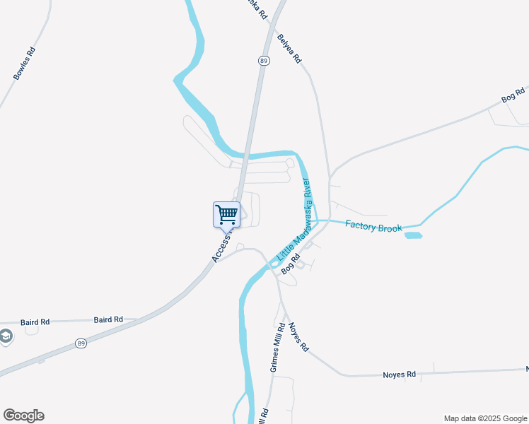 map of restaurants, bars, coffee shops, grocery stores, and more near 563 Access Highway in Caribou