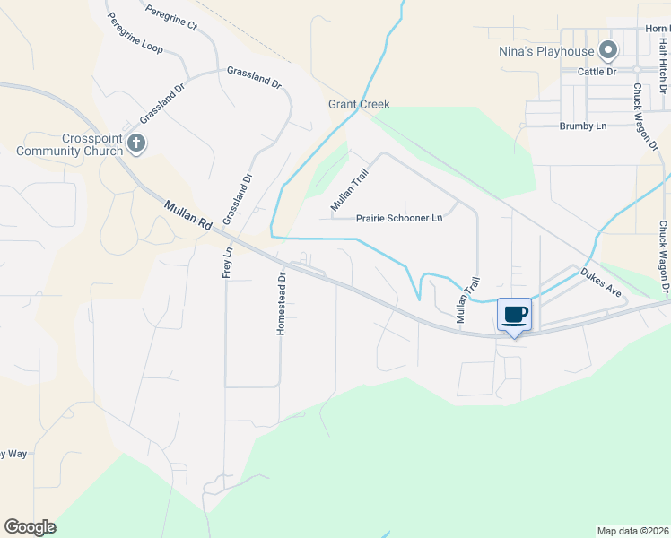 map of restaurants, bars, coffee shops, grocery stores, and more near 6700-6748 Mullan Road in Missoula