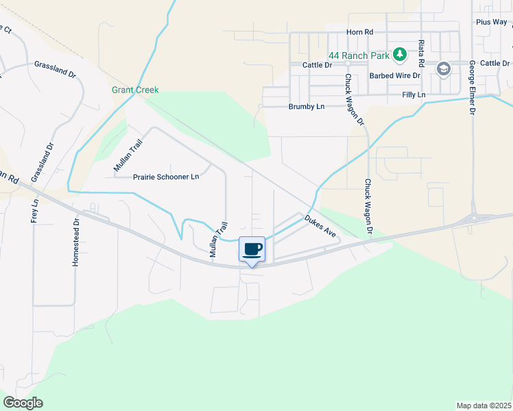 map of restaurants, bars, coffee shops, grocery stores, and more near 1686 Shindig Drive in Missoula