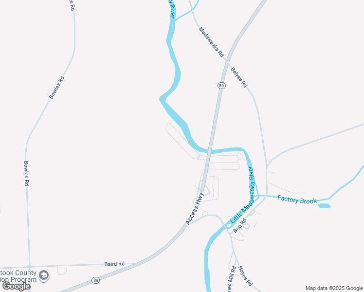 map of restaurants, bars, coffee shops, grocery stores, and more near 590 Access Highway in Caribou