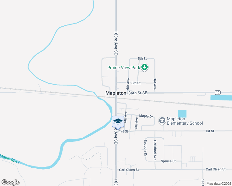 map of restaurants, bars, coffee shops, grocery stores, and more near in Mapleton