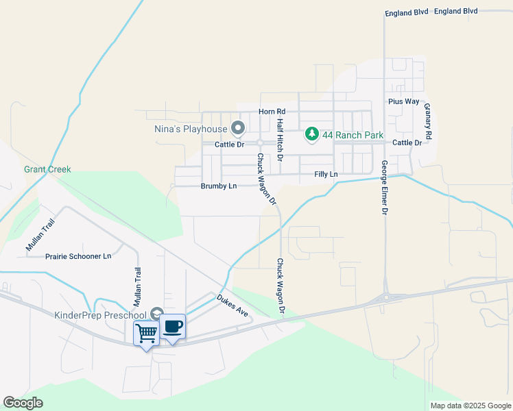 map of restaurants, bars, coffee shops, grocery stores, and more near 2185 Roundup Drive in Missoula
