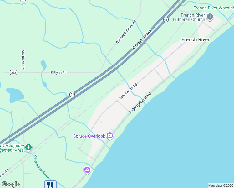 map of restaurants, bars, coffee shops, grocery stores, and more near 5257 Greenwood Road in Duluth