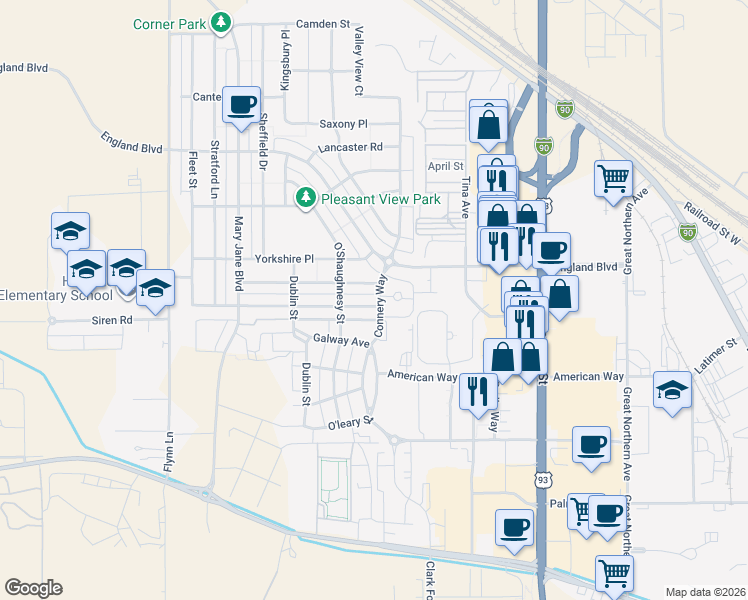 map of restaurants, bars, coffee shops, grocery stores, and more near 3902 Melrose Place in Missoula