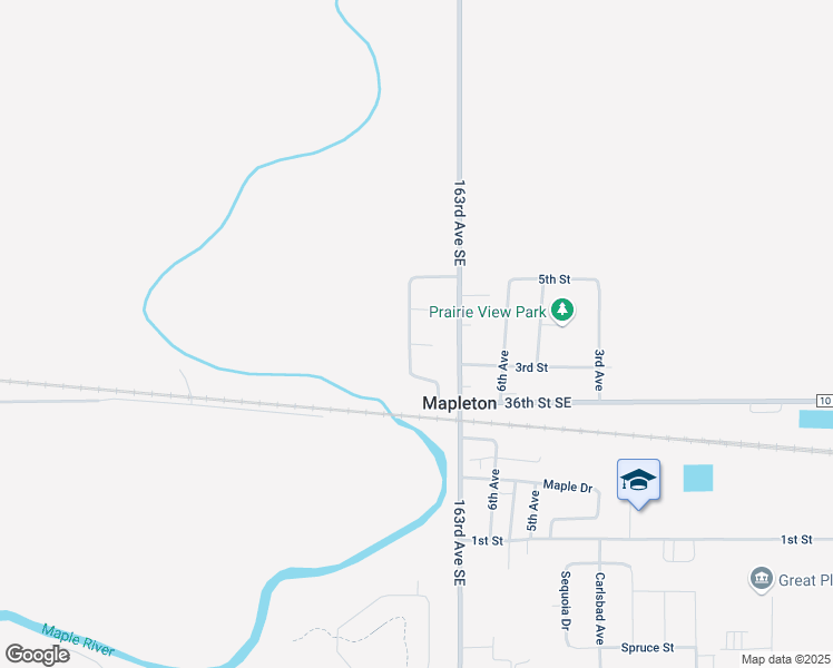 map of restaurants, bars, coffee shops, grocery stores, and more near 349 Maple Point Blvd in Mapleton