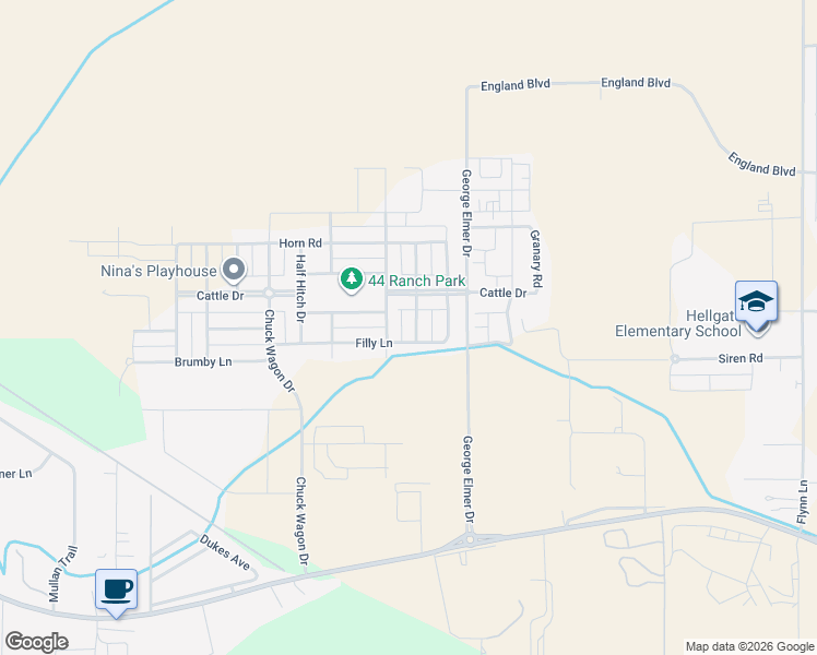 map of restaurants, bars, coffee shops, grocery stores, and more near 2417 Snaffle Bit Way in Missoula