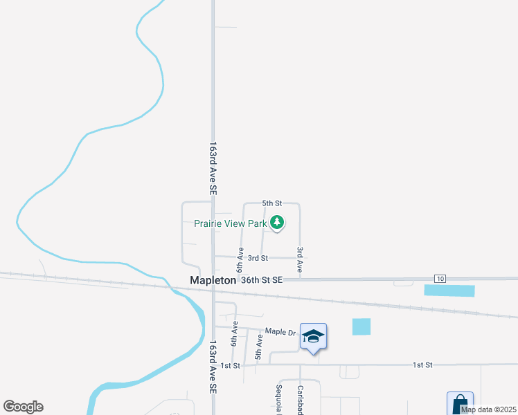 map of restaurants, bars, coffee shops, grocery stores, and more near 400-510 5th St in Mapleton