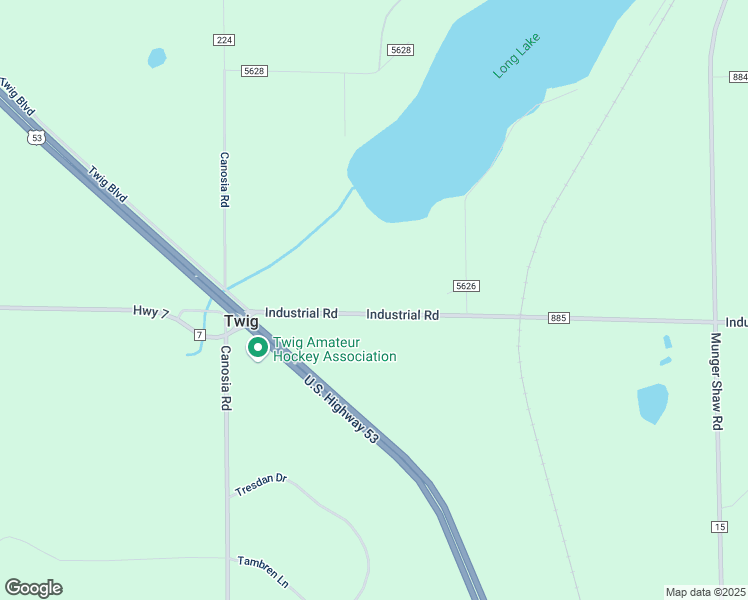 map of restaurants, bars, coffee shops, grocery stores, and more near 6445 Industrial Road in Saginaw