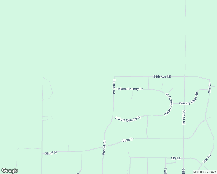 map of restaurants, bars, coffee shops, grocery stores, and more near 8201 Runnel Road in Bismarck