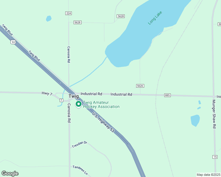 map of restaurants, bars, coffee shops, grocery stores, and more near 6445 Industrial Road in Saginaw
