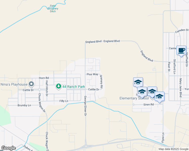 map of restaurants, bars, coffee shops, grocery stores, and more near 5015 Pius Way in Missoula