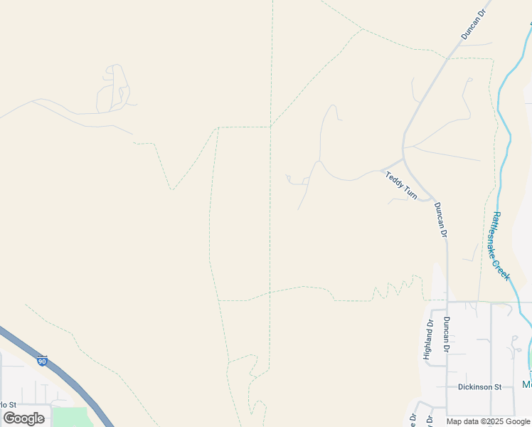 map of restaurants, bars, coffee shops, grocery stores, and more near 1515 Spurlock Road in Missoula