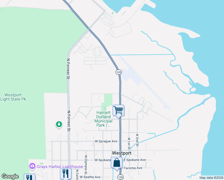 map of restaurants, bars, coffee shops, grocery stores, and more near 971 North Montesano Street in Westport
