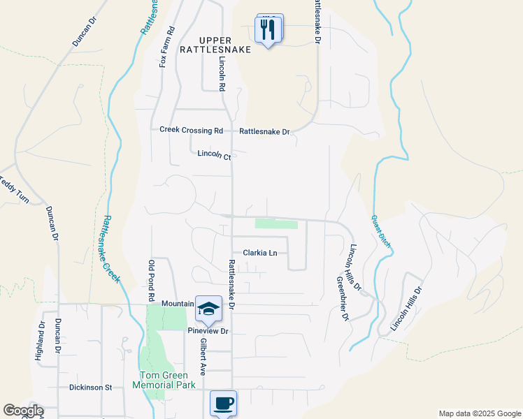 map of restaurants, bars, coffee shops, grocery stores, and more near 1452 Lincoln Hills Drive in Missoula