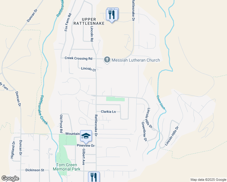 map of restaurants, bars, coffee shops, grocery stores, and more near 1456 Lincoln Hills Drive in Missoula
