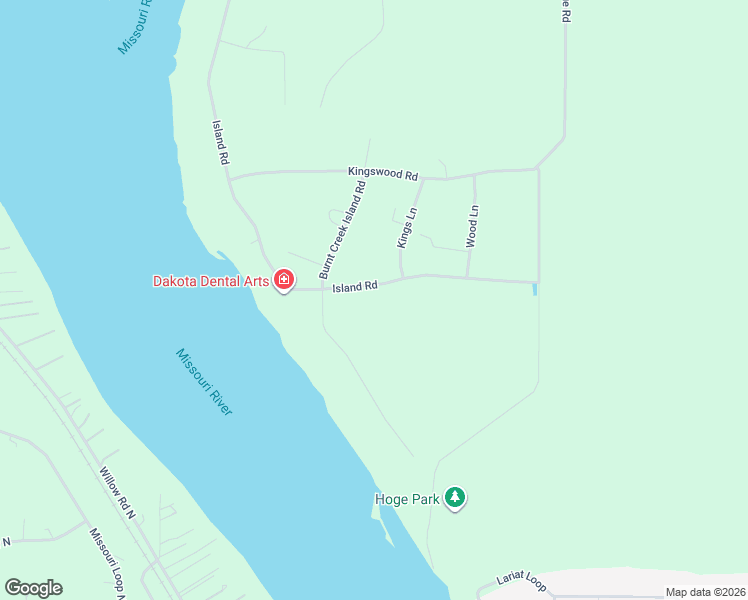 map of restaurants, bars, coffee shops, grocery stores, and more near 6501 Island Road in Bismarck